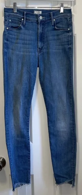 Womens 27” Mother Jeans Stunner Zip Ankle Step fray Good Girls Do EUC