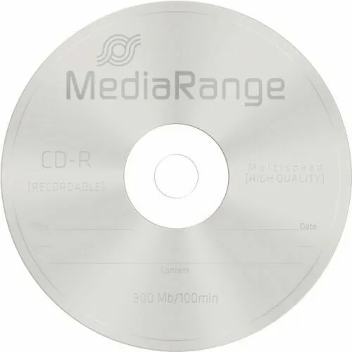 Discos CD R en blanco de marca MediaRange 48x 900 MB 100 minutos CD-R MR222 - paquete de 5 3