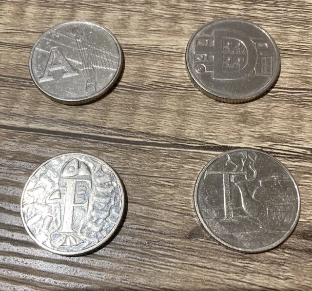 4 2018 10p Alphabet Coins - Circulated