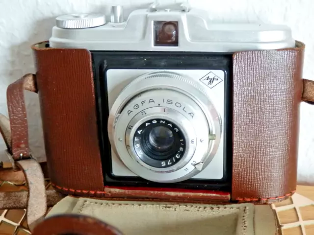 Vintage AGFA ISOLA Kamera, mit Original Tasche, 50-60 ziger Jahre,