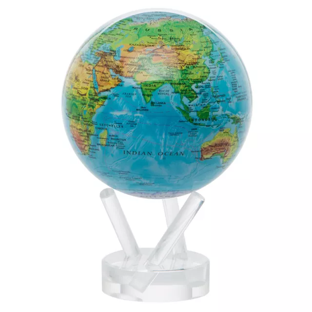 NEW Mova Relief Spinning Globe Small Blue