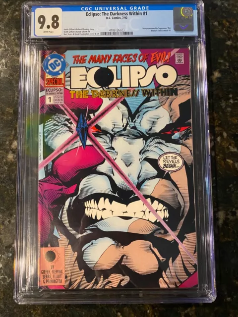 Eclipso: The Darkness Within #1 Dc Comics 1992 Cgc 9.8 Wp Highest Rated