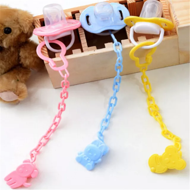 2pcs Cartoon Baby Pacifier Chain Clip Anti Lost Dummy Soother Nipple Holder B^YB