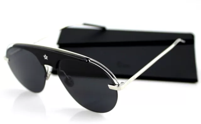 NEW Genuine Christian DIOR REVOLUTION Black Silver Pilot Metal Sunglasses CSA 2K