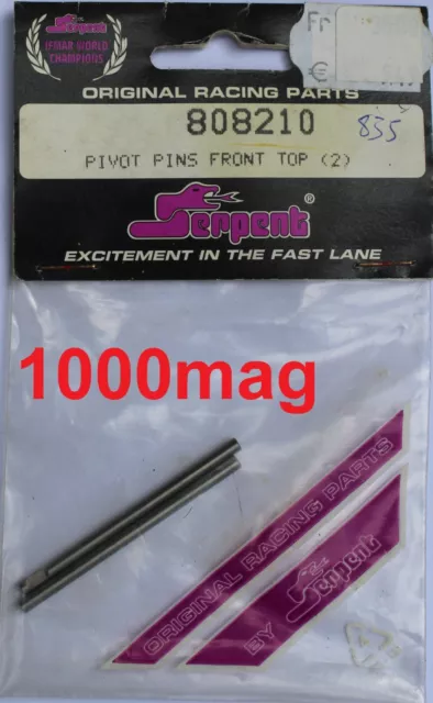 SERPENT MOTORSPORT PIVOT PINS FRONT TOP x2  808210  835 IMPACT 2  M2 RACING CAR