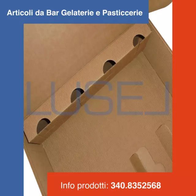 Pz 30 Astuccio Porta Bottiglie Stese Scatola In Cartone Ondulato (4 Bottiglie) 3