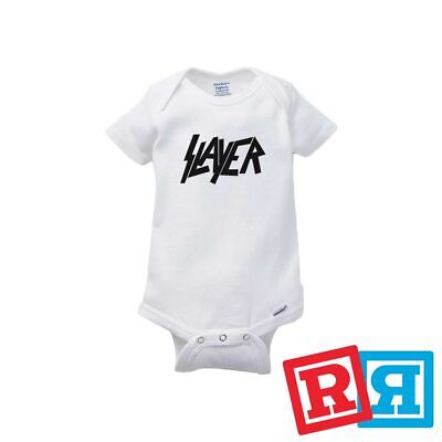 Slayer Gerber Baby Onesie® Cotton Unisex White Short Sleeve Bodysuit