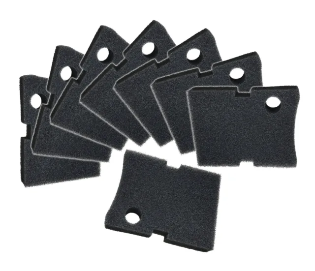 Replacement Hydor 250 / 350  Black Coarse Foam Filter Pads - 8 Pack