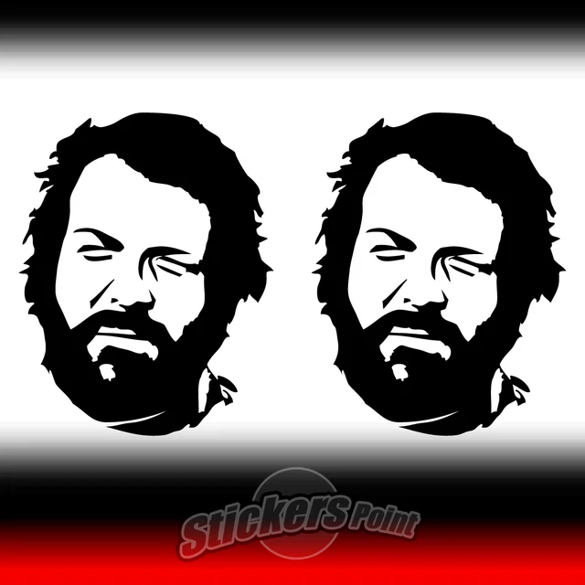 Adesivo Bud Spencer Terence Hill Sticker Decal Autocollant 1 FREE STICKER Cm.10