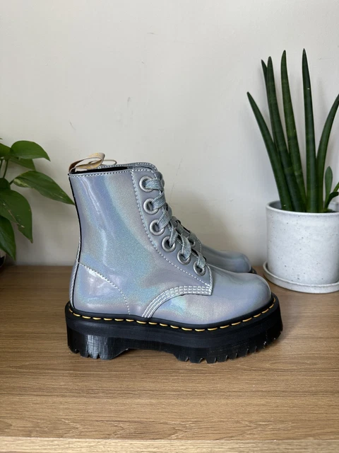 Dr martens vegan silver deals