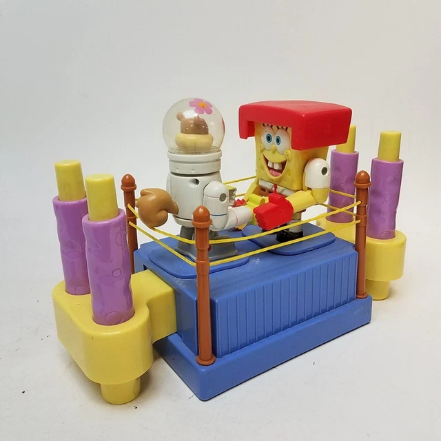 Mattel Spongebob Squarepants Rock 'Em Sock 'Em Boxing Game - Powers On