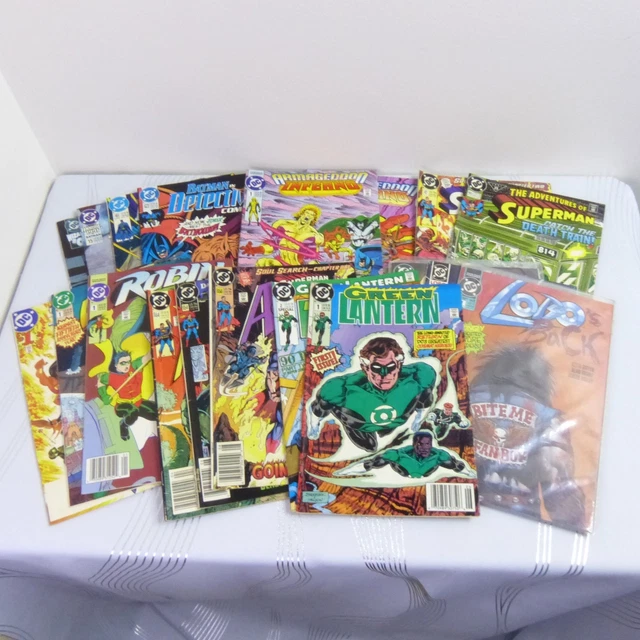 19pc Lot Vintage 1990's DC Comic Books Newsstand High-Grade Superman Batman
