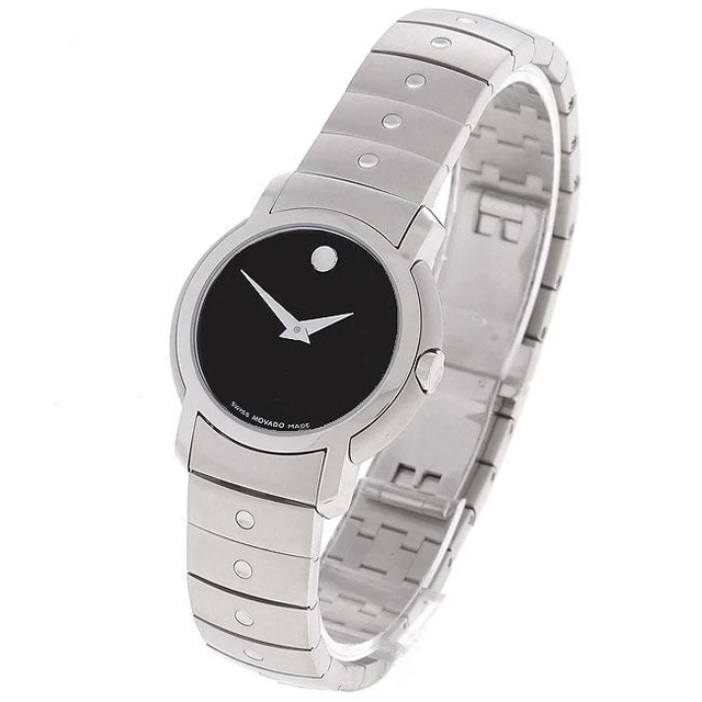 Orologio da donna Movado Sports Edition Quadrante Nero Tono Argento Acciaio 0605644 SD