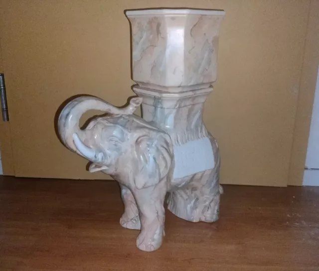 Schöner Dekorativer Blumenständer Keramik Elefant Mit Blumentopf 58cm Hoch