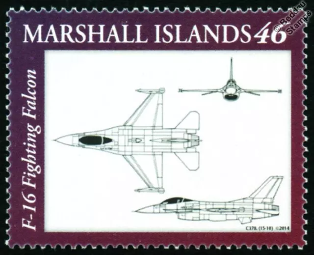 USAF General Dynamics F-16 FIGHTING FALCON Fighter Aircraft Design Stamp