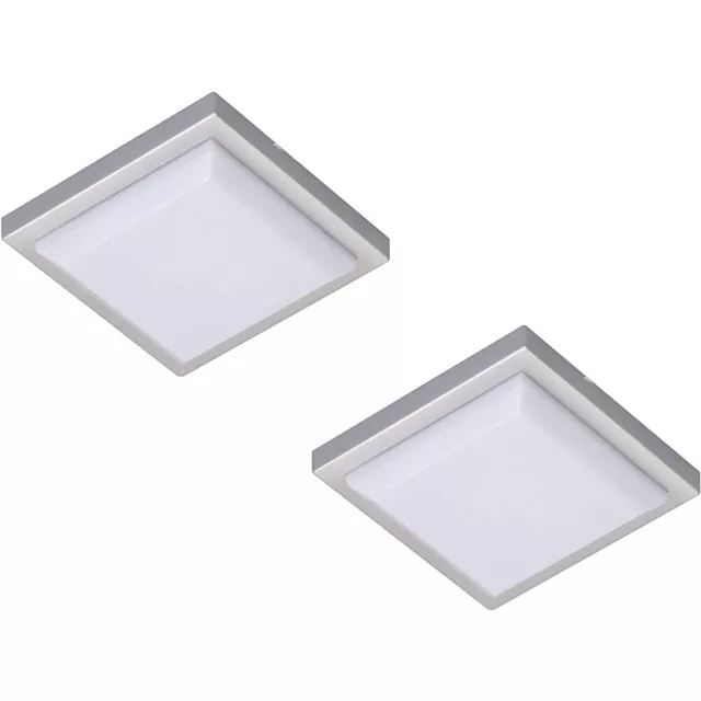 2 x Smartwares LED Unterbauleuchte Schranklicht eckig 2,2W warm flach -> UVP 12€