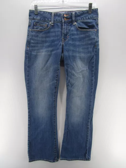 Gap Jeans Women 26 Blue Perfect Boot Bootcut Denim Pants Stretch Low Rise 2