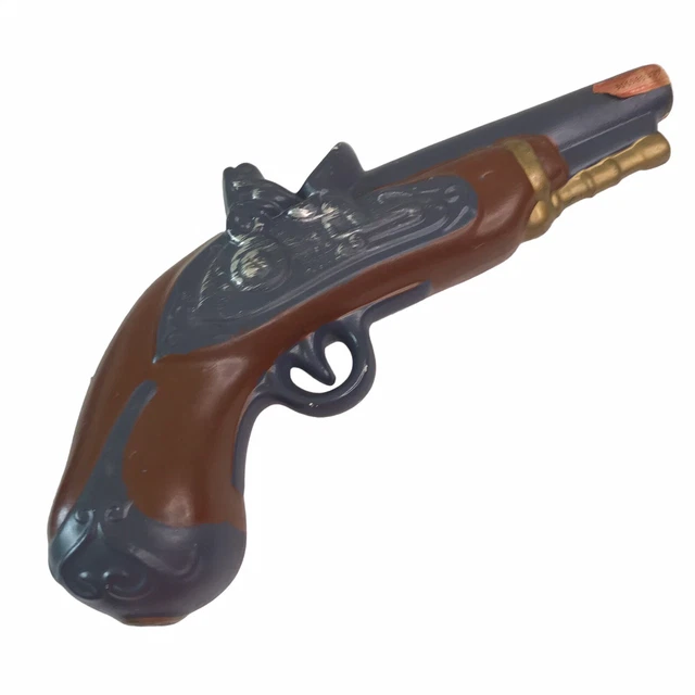 JIM BEAM DECANTER Pistol Ezra Brooks Sipping Whiskey Revolver Gun EMPTY