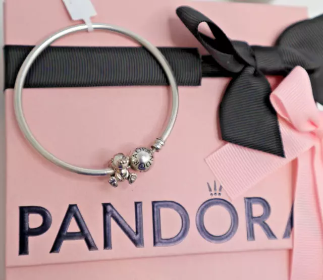 PANDORA Moments Heart Bracelet s925 18cm Genuine ALE + Nini The Rabbit Charm