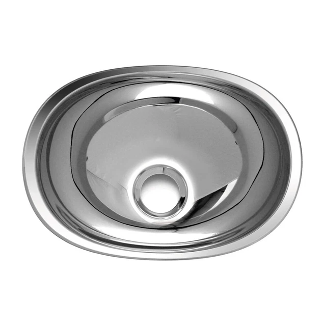 Camping Spüle oval Edelstahl Einbauspüle Küchenspüle Spülbecken Wohnmobil