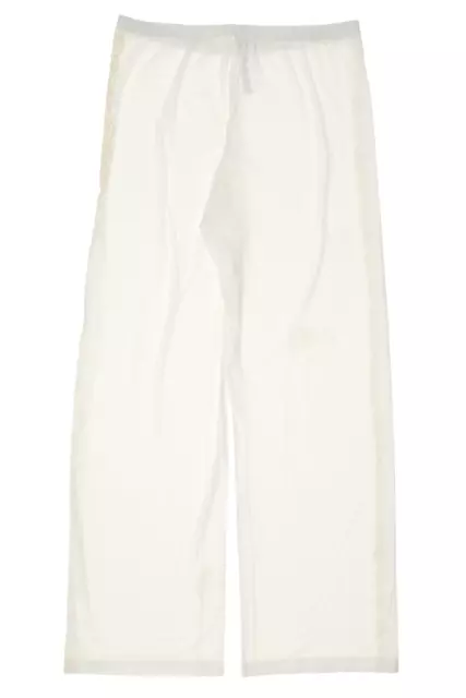 La Perla Brenda Lace-Trim White Long Lounge Pants L23701 Size Medium 3