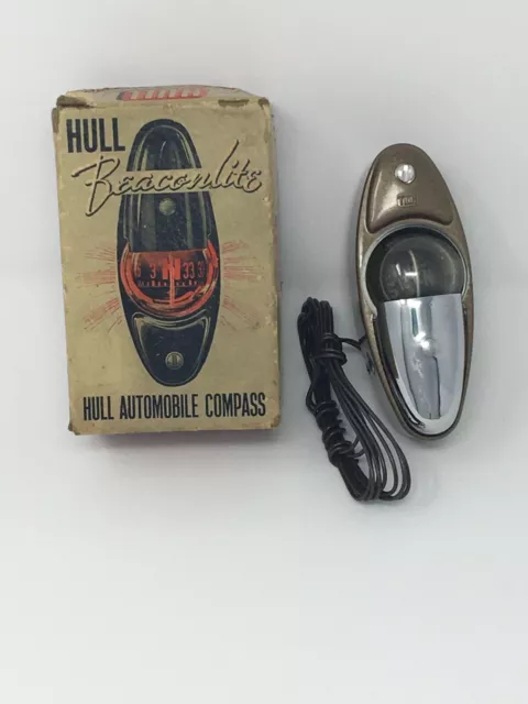NOS Compass Center Windshield Divider Bar Mounted Accessory, Vintage Auto Car