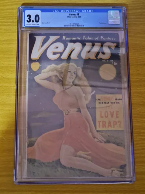 Venus #8 CGC 4.0 (1950) Golden Age Painted Cover - Beautiful