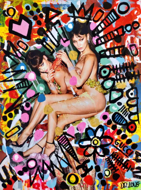 Dr. LOVE Hentai SEXY HOT POP STREET ART no Keith Haring Mimmo Rotella Banksy