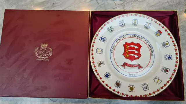 Essex County Cricket Champions  Commemorative Plate 1991 - Royal Grafton