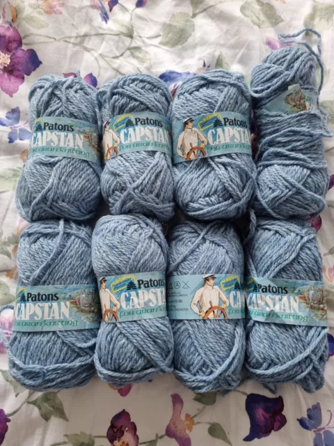 Patons Capstan Vintage Yarn 8x50g Balls In Blue