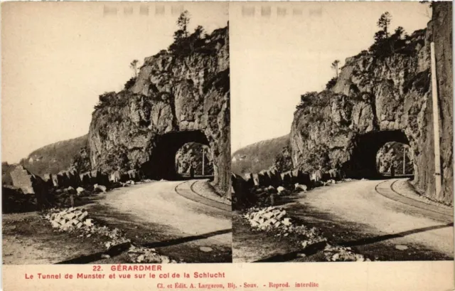 CPA GÉRARDMER Le Tunnel de Munster and view of the Col de la schlucht (402444)