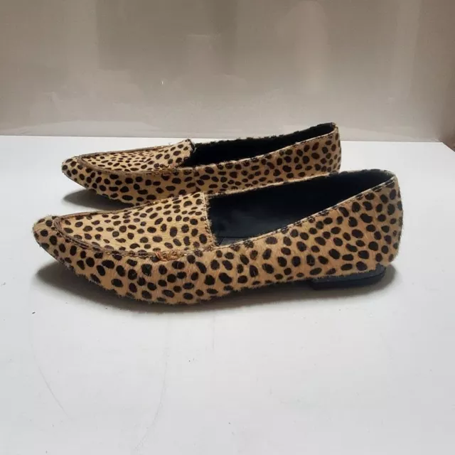 Express Womens Black Brown Spot Print Leopard Print Animal Print Pointed Mules