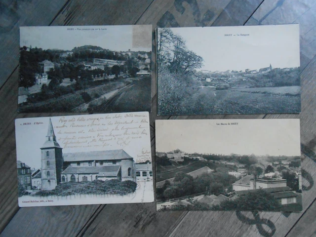 Briey (Murthe Et Moselle): Lot Of 4 Beautiful Antique Postcards.