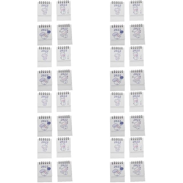 32 Pcs Faltbarer Kalender 2022 Monatsplaner Staffelei Kleiner Student Krawatte
