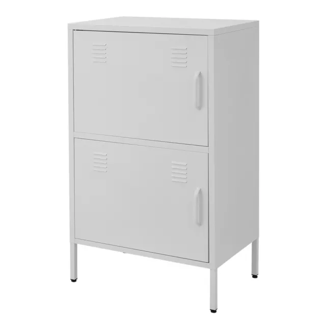 Filing Cabinet Cupboard Storage Unit With 2 Doors 4 Layer Storage Compartment