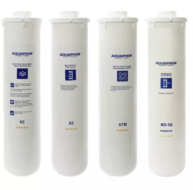 AQUAPHOR Set of Replacement Cartridges for DWM-101, MORION, K2, K5, K7M, RO-50