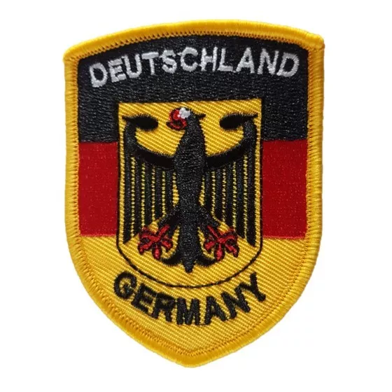 Germany Deutschland Eagle German Flag Iron On Patch Sew on Embroidered New