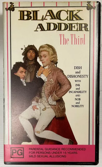 Black Adder The Third VHS Video Cassette Tape PAL BBC 4142 2 PG 1989 Comedy