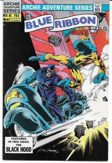 BLUE RIBBON COMICS #8 1984) ARCHIE series: ALEX TOTH Poster + NEAL ADAMS Artwork