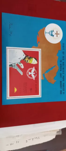 Biafra, 1969, Visita Del Papa Pablo Vi A África,Hb