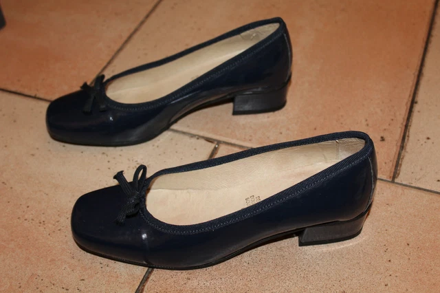 Ballerines Femme Folie's Chauss En Cuir Bleu - Talon 4 Cm - Pointure 36 - Parfait état
