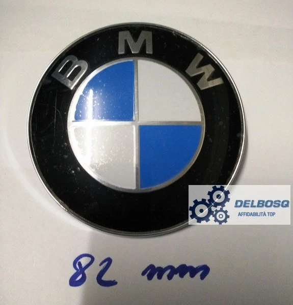 Biomar Labs Compatible avec BMW Emblème 51148132375 Plaque pour Avant Capot Arrière Coffre 82mm Crâne EO 15