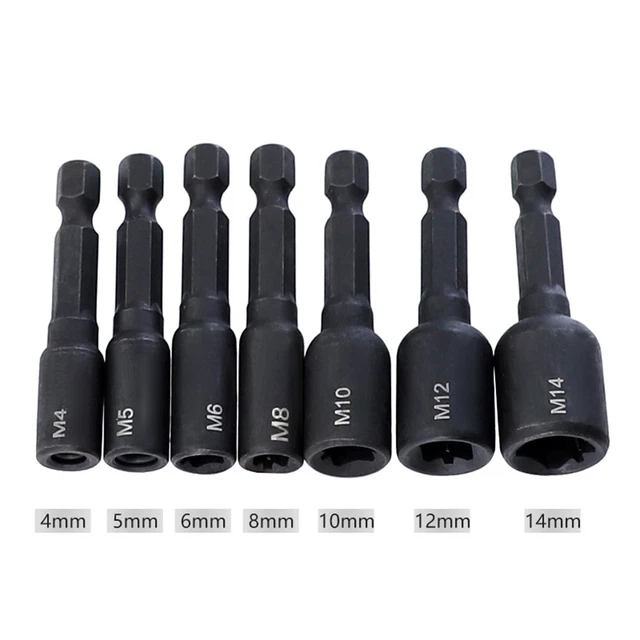 8 pezzi M4 M16 adattatore prese rubinetto a vite set con esagono 1/4 pollici