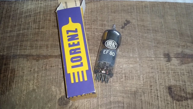 LORENZ EF-80 Röhre Tube Valve NOS/NIB Funke w19S tested >> 100% EF80