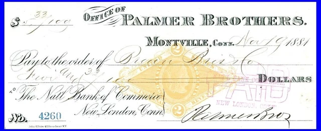 US CURRENCY from CIVIL WAR ERA COTTON MILL in UNCASVILLE MONTVILLE NEW LONDON CT
