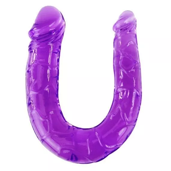 Dildo Doble En Gelatina Flexible Lila Envío Discreto 24H