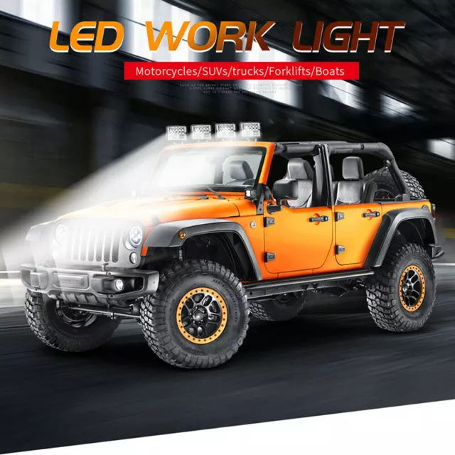 4 Inch 78W LED Work Light 12V 24V Off Road Flood Spot Lamp For Car/Truc N -DC 3