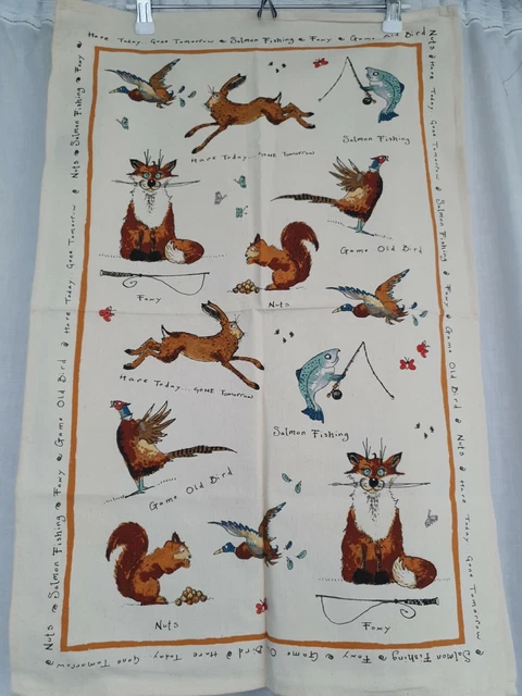 Ulster Weavers Country Life Geschirrtuch Hase Fuchs Eichhörnchen Ente Fisch Wildfüchse