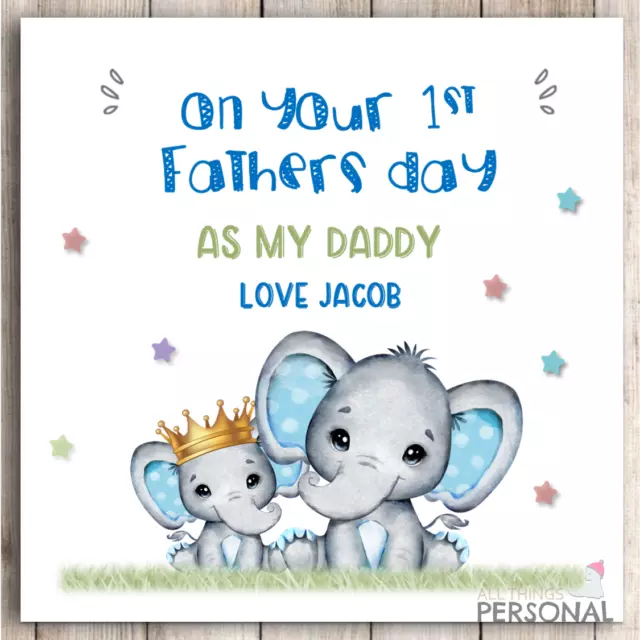 First Fathers Day Card As My Daddy Dad Boys Father's Day From Bump or Baby Son