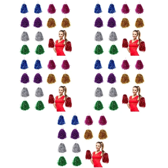5 Pieces Cheerleaders Ball Cheerleaders Holding Flowers Soccer Gear Small Pompom